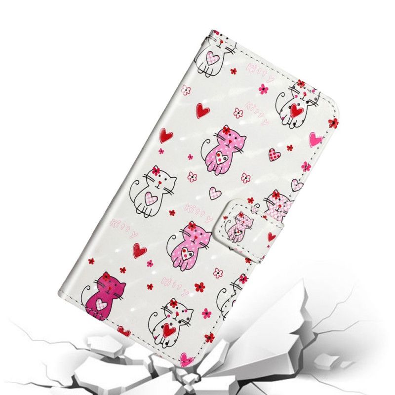 Leren Hoesje Samsung Galaxy S20 Ultra Lichtvlek Katten