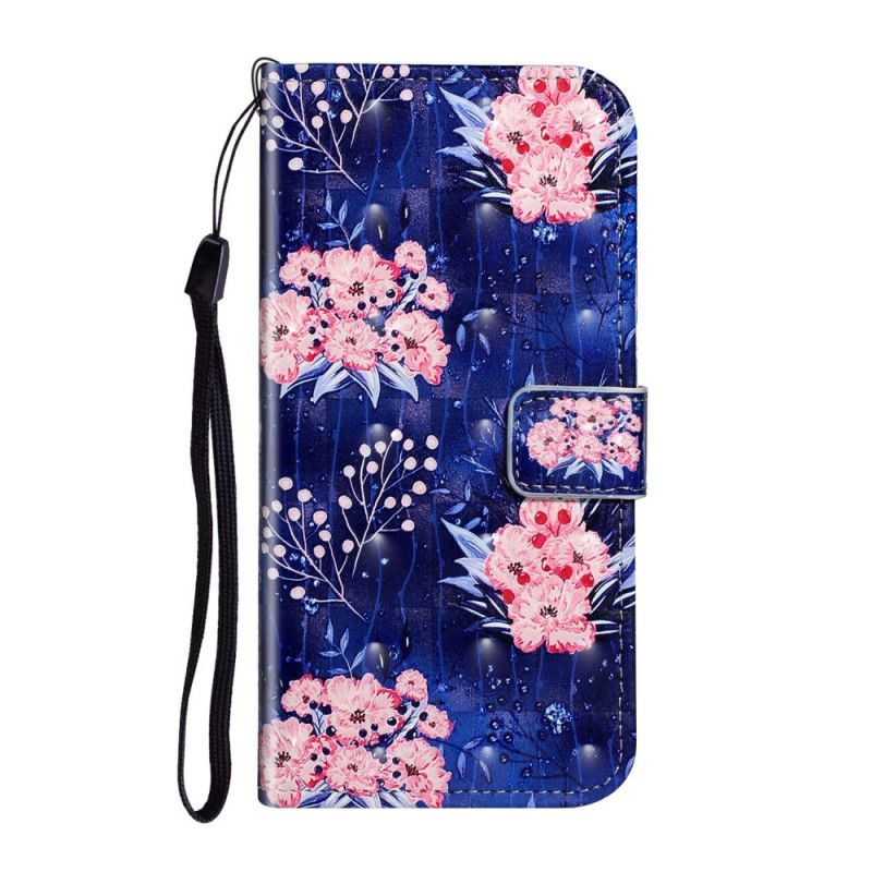 Leren Hoesje voor Samsung Galaxy S20 Ultra Lichte Vlekbloemen