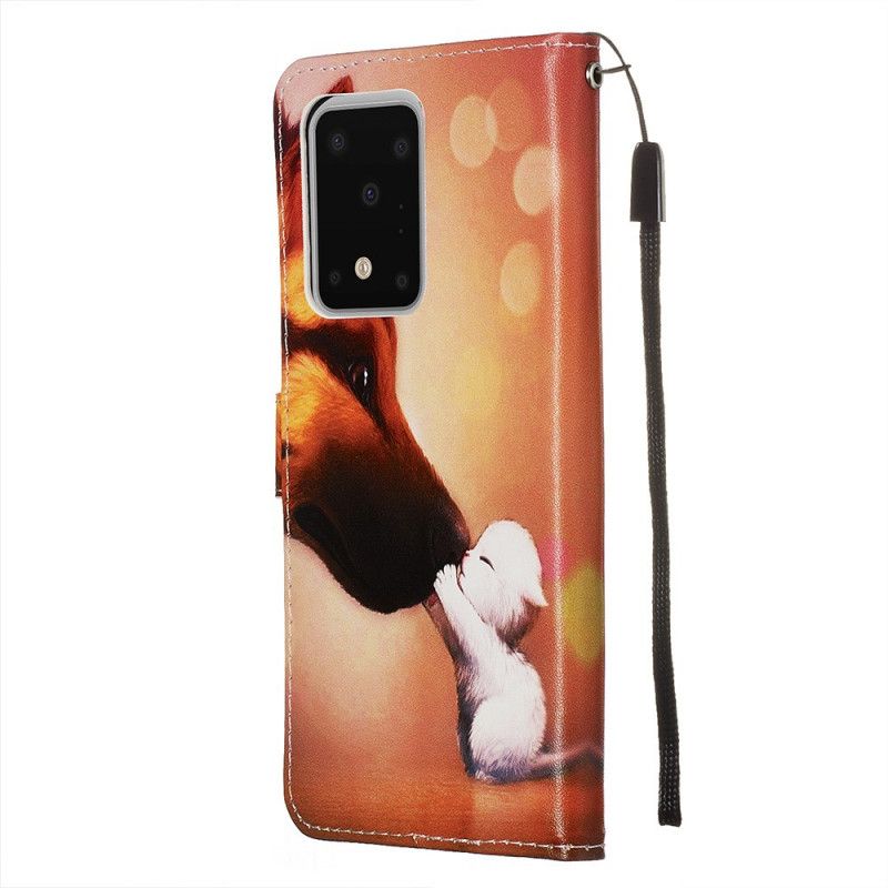 Leren Hoesje voor Samsung Galaxy S20 Ultra Vriend Van Ernest De Kat