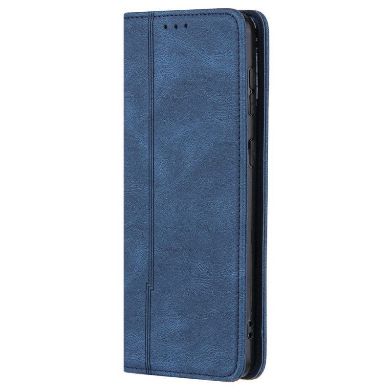 Bescherming Hoesje voor Samsung Galaxy S22 5G Folio-hoesje Stijl Lederen Lijn