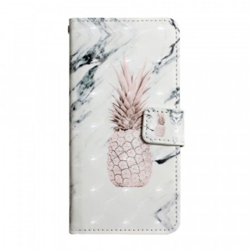 Folio-hoesje voor Samsung Galaxy S22 5G Lichte Vlek Ananas