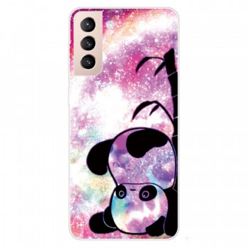 Telefoonhoesje voor Samsung Galaxy S22 5G Panda En Bamboe