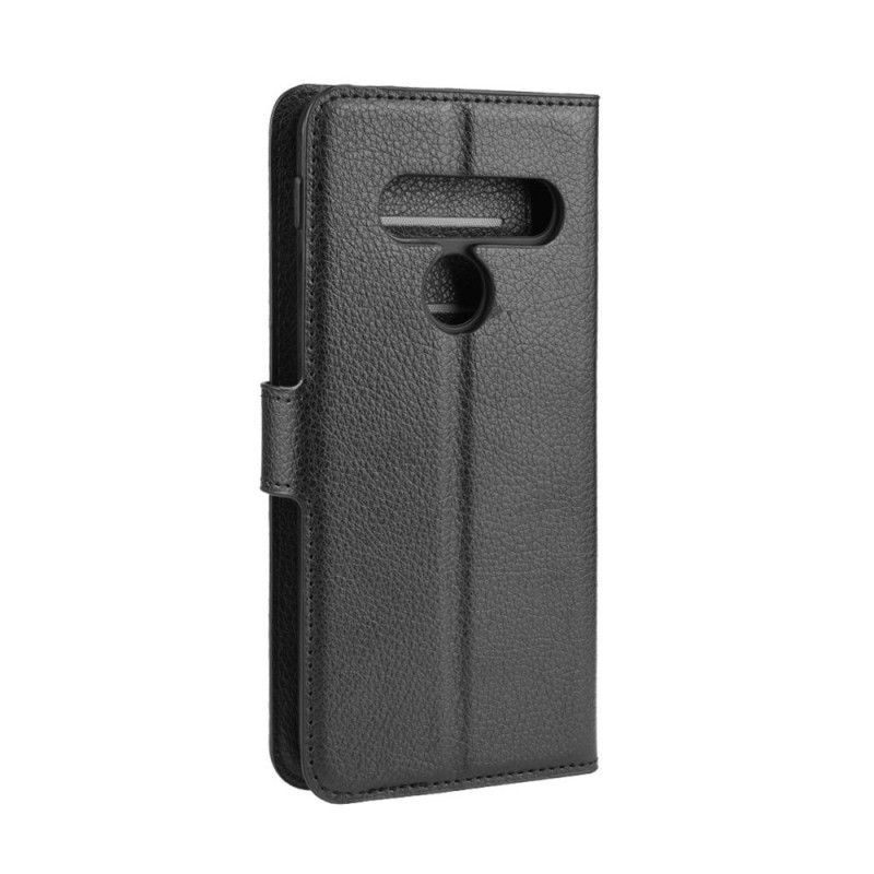 Cover Folio-hoesje ThinQ LG G8S ThinQ Wit Zwart Telefoonhoesje Klassiek