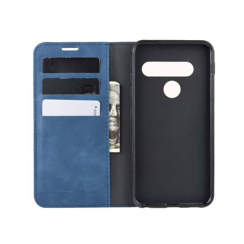 Folio-hoesje voor ThinQ LG G8S ThinQ Grijs Zwart Chic Leereffect