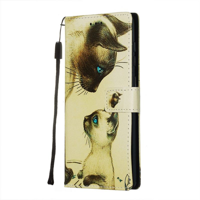 Bescherming Hoesje Samsung Galaxy A71 Telefoonhoesje Kitten En Mama