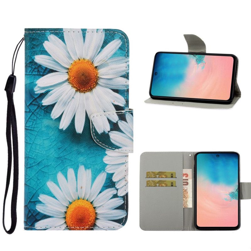 Bescherming Hoesje Samsung Galaxy A71 Telefoonhoesje String Madeliefjes