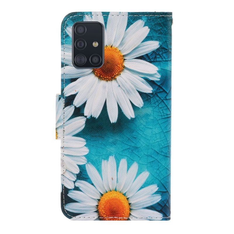 Bescherming Hoesje Samsung Galaxy A71 Telefoonhoesje String Madeliefjes