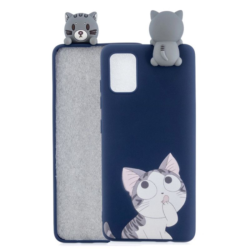 Case Hoesje Samsung Galaxy A71 Telefoonhoesje Grappige 3D Kat