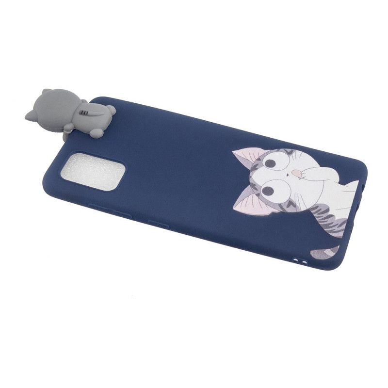 Case Hoesje Samsung Galaxy A71 Telefoonhoesje Grappige 3D Kat