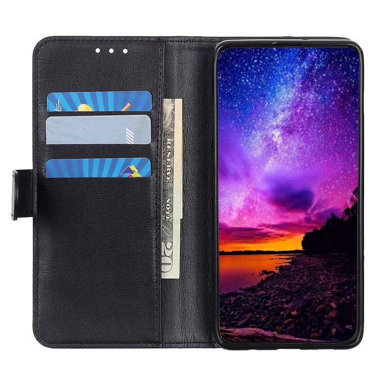 Cover Folio-hoesje Samsung Galaxy A71 Rood Zwart Telefoonhoesje Klassieke Sluiting