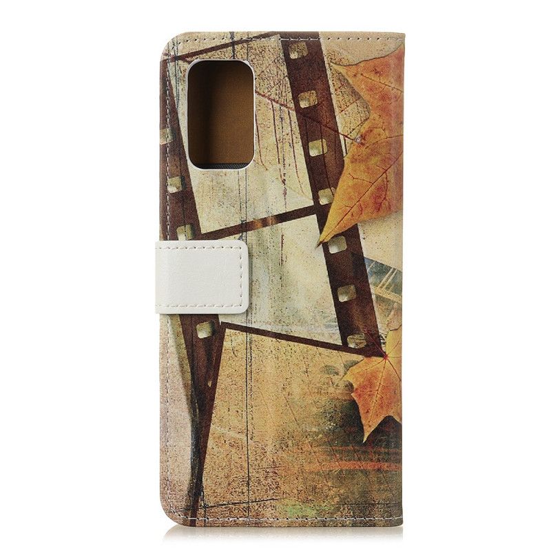 Cover Folio-hoesje Samsung Galaxy A71 Telefoonhoesje Eiffeltoren In De Herfst