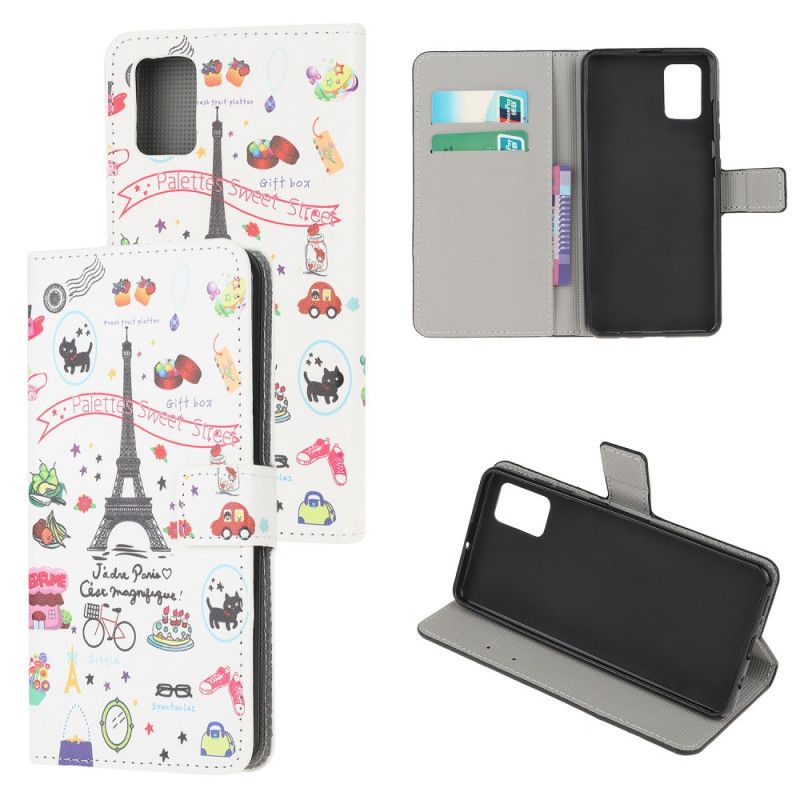 Cover Folio-hoesje Samsung Galaxy A71 Telefoonhoesje Ik Hou Van Parijs