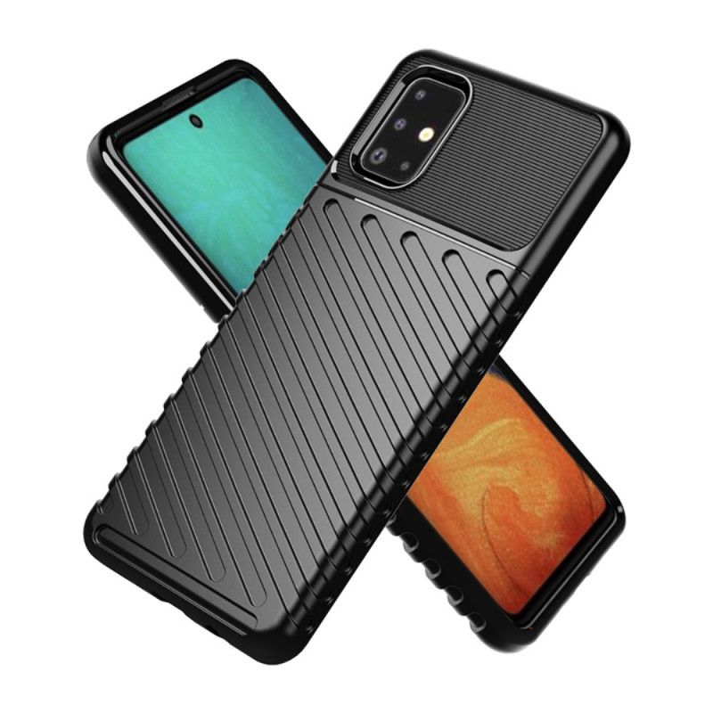 Cover Hoesje Samsung Galaxy A71 Groen Zwart Telefoonhoesje Donderreeks