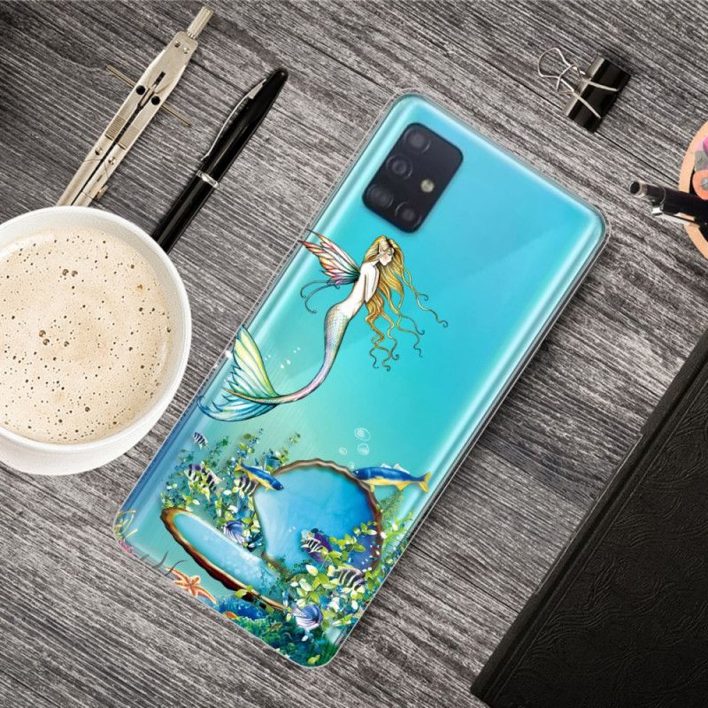 Cover Hoesje Samsung Galaxy A71 Telefoonhoesje Blauwe Sirene