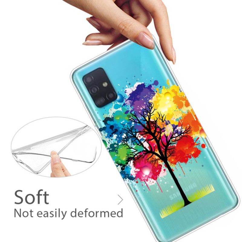 Cover Hoesje Samsung Galaxy A71 Telefoonhoesje Transparante Aquarelboom