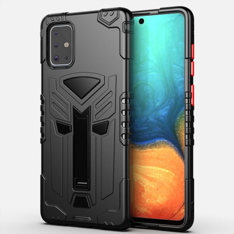 Cover Hoesje Samsung Galaxy A71 Zwart Telefoonhoesje Schild Met Kruk