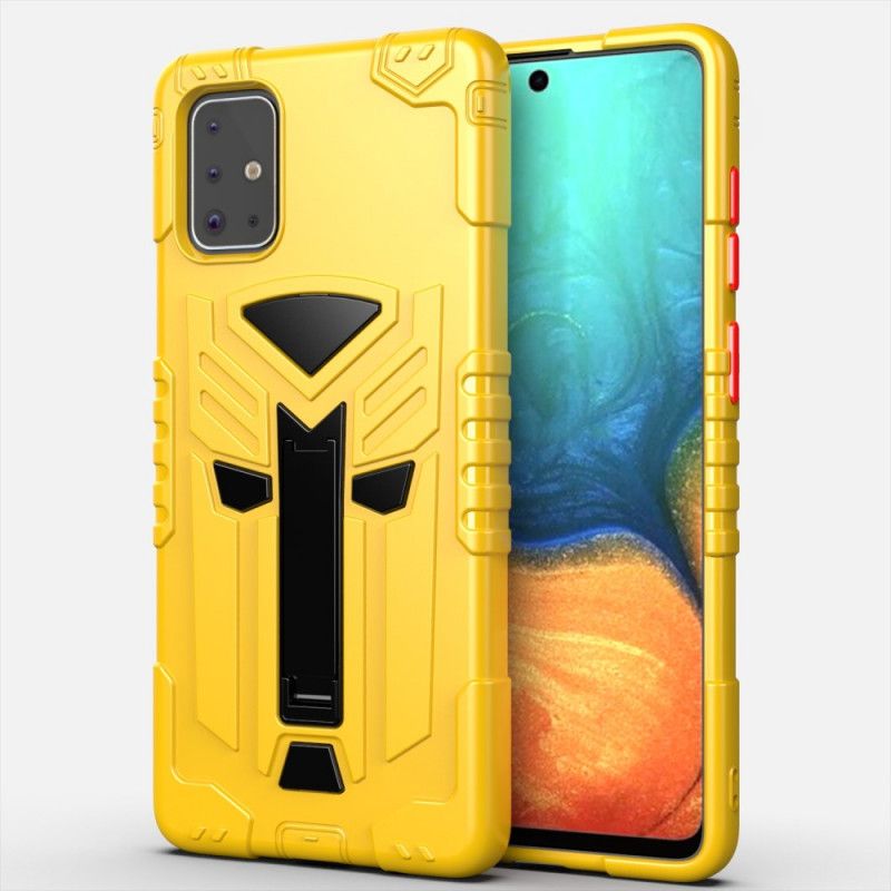 Cover Hoesje Samsung Galaxy A71 Zwart Telefoonhoesje Schild Met Kruk