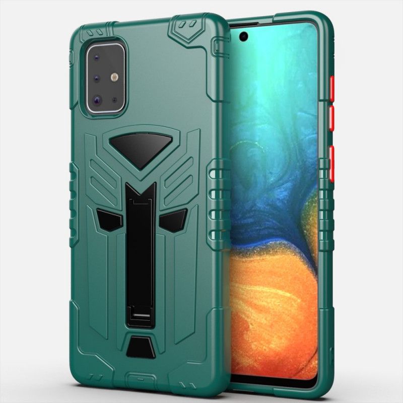 Cover Hoesje Samsung Galaxy A71 Zwart Telefoonhoesje Schild Met Kruk