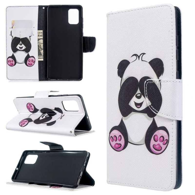 Flip Case Leren Samsung Galaxy A71 Leuke Panda