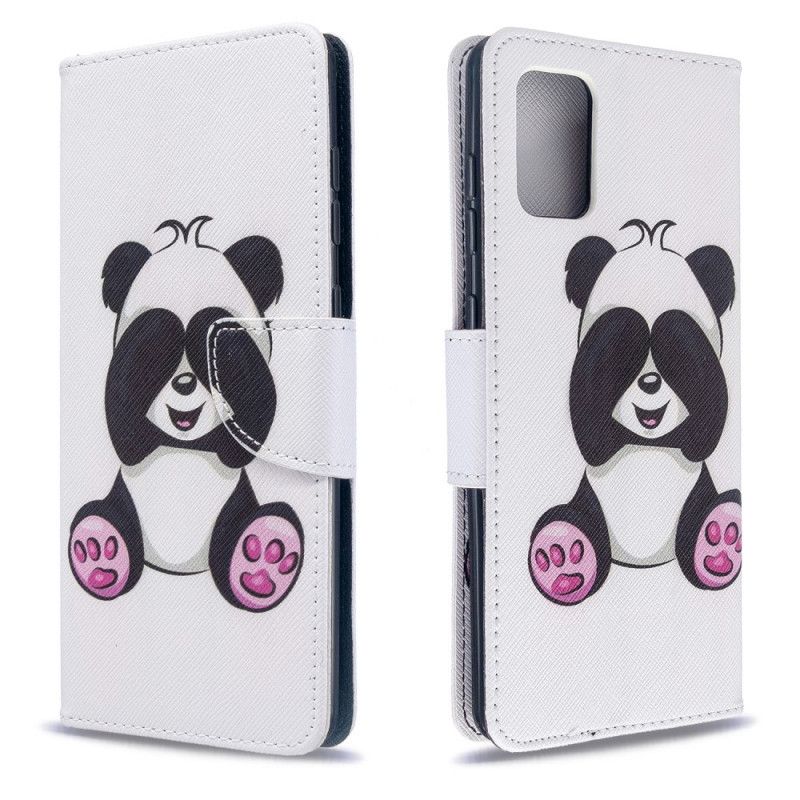 Flip Case Leren Samsung Galaxy A71 Leuke Panda