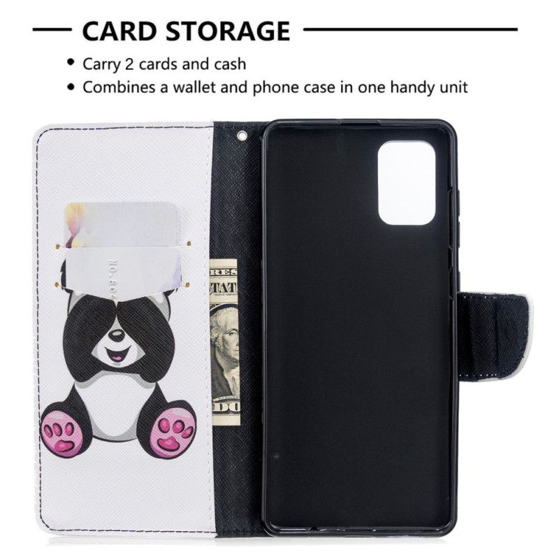 Flip Case Leren Samsung Galaxy A71 Leuke Panda