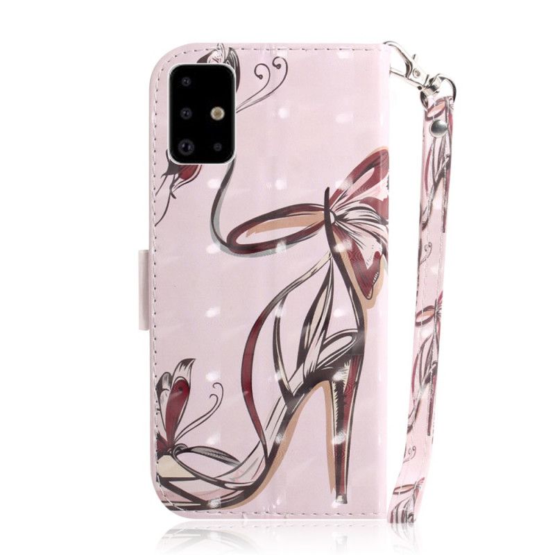 Flip Case Leren Samsung Galaxy A71 Riempomp