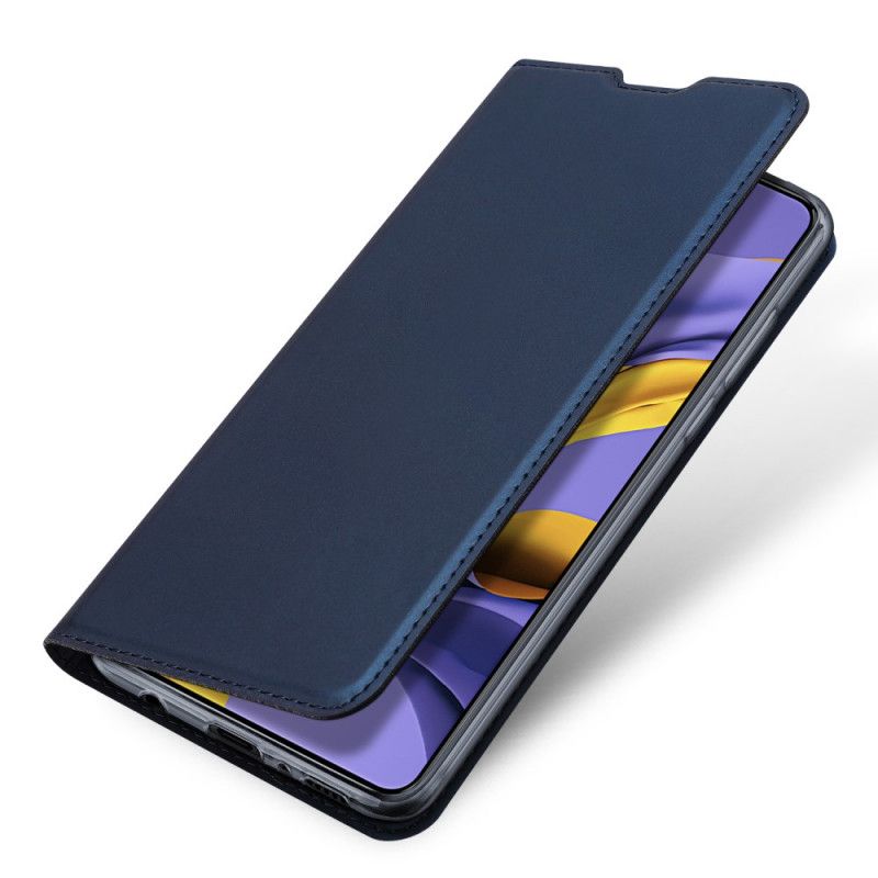 Folio-hoesje voor Samsung Galaxy A71 Donkerblauw Zwart Pro Dux Ducis Huid