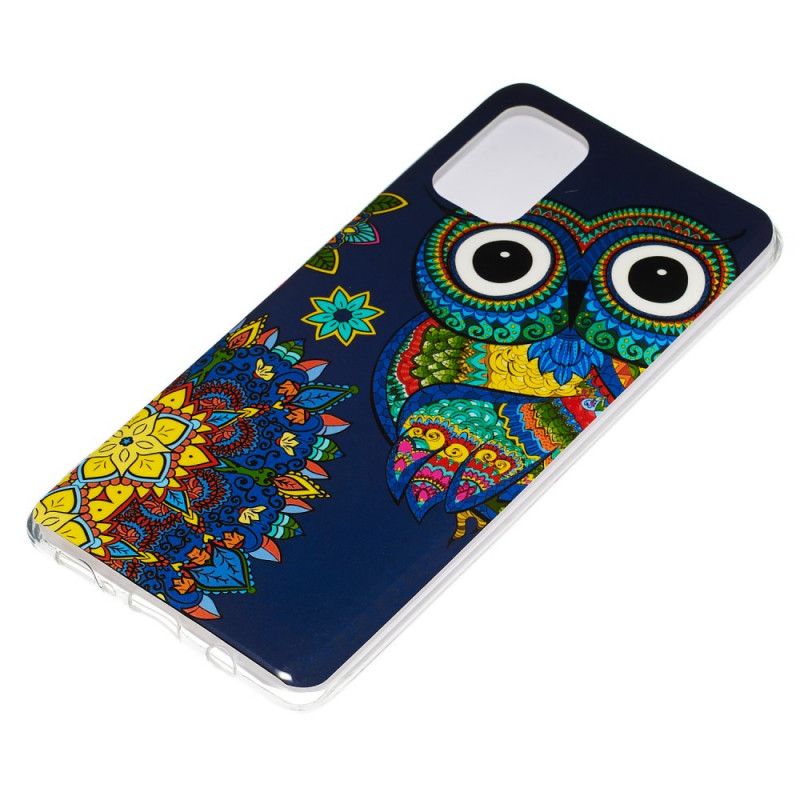 Hoesje Samsung Galaxy A71 Fluorescerende Mandala-Uil