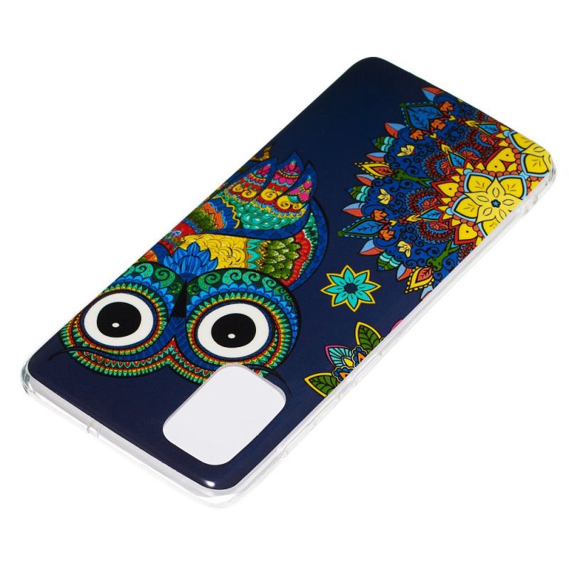 Hoesje Samsung Galaxy A71 Fluorescerende Mandala-Uil