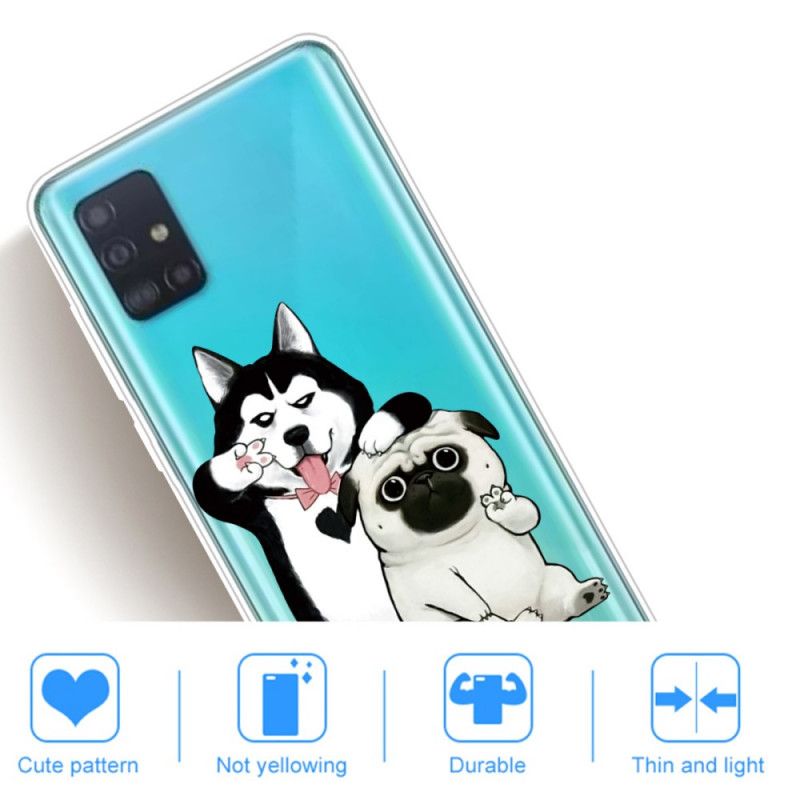 Hoesje Samsung Galaxy A71 Telefoonhoesje Grappige Honden