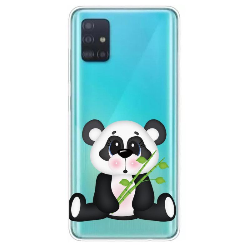 Hoesje Samsung Galaxy A71 Transparante Droevige Panda