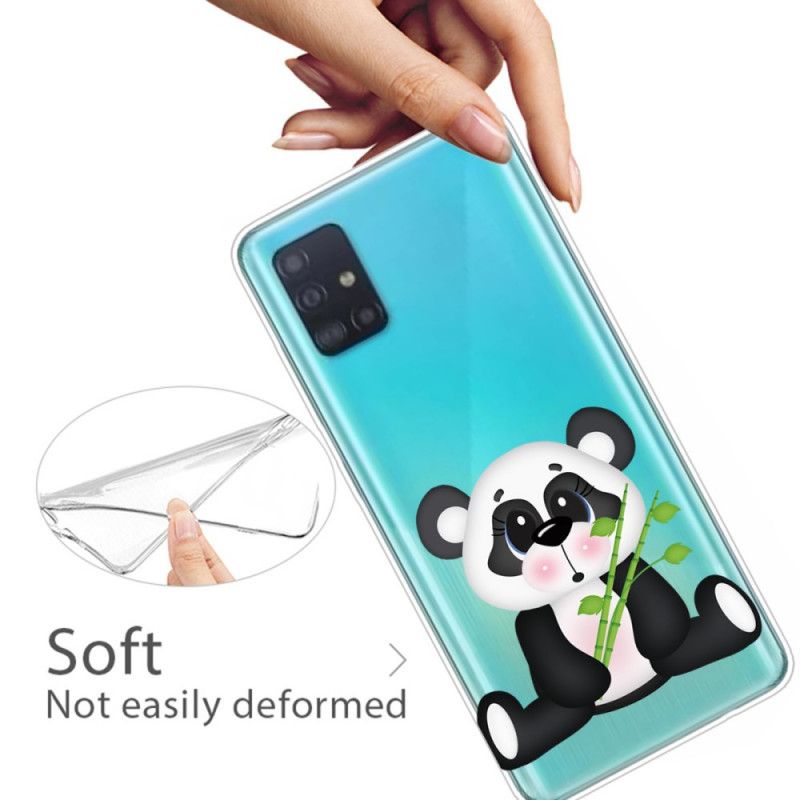 Hoesje Samsung Galaxy A71 Transparante Droevige Panda