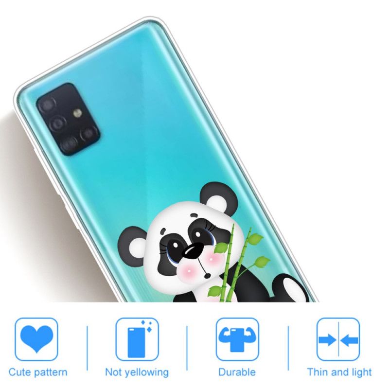 Hoesje Samsung Galaxy A71 Transparante Droevige Panda