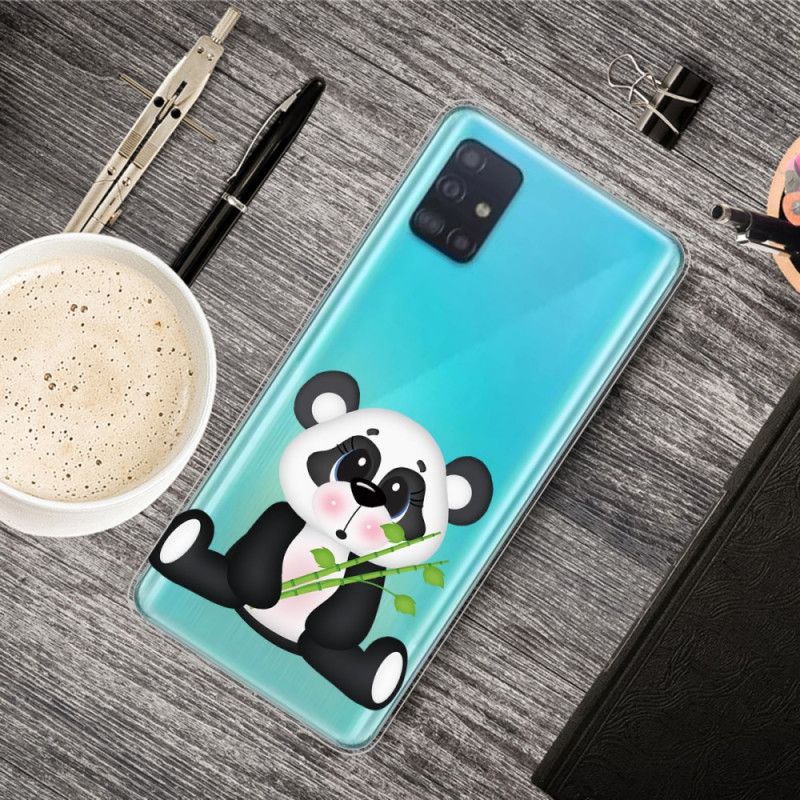 Hoesje Samsung Galaxy A71 Transparante Droevige Panda