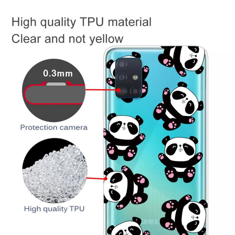 Hoesje voor Samsung Galaxy A71 Leuke Panda'S