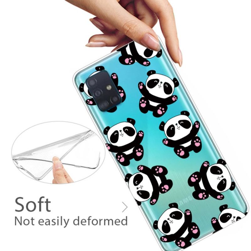 Hoesje voor Samsung Galaxy A71 Leuke Panda'S