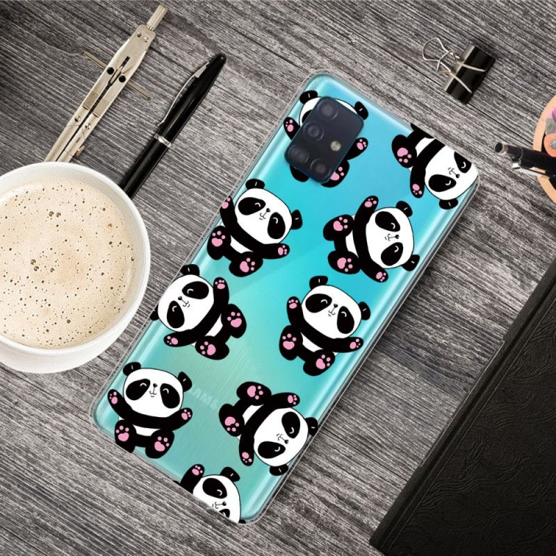 Hoesje voor Samsung Galaxy A71 Leuke Panda'S