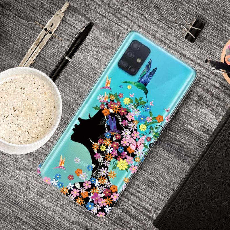 Hoesje voor Samsung Galaxy A71 Mooi Bloemhoofdje