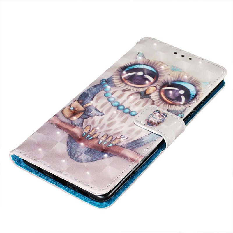 Leren Hoesje Samsung Galaxy A71 Juffrouw Uil