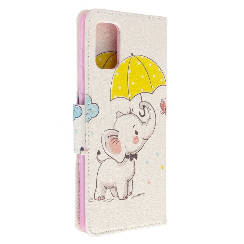 Leren Hoesje Samsung Galaxy A71 Telefoonhoesje Babyolifant