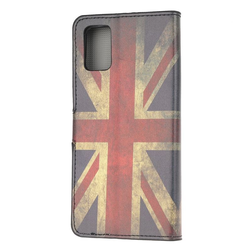 Leren Hoesje Samsung Galaxy A71 Telefoonhoesje Engelse Vlag