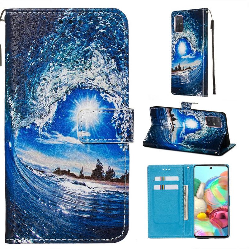 Leren Hoesje Samsung Galaxy A71 Telefoonhoesje Hou Van De Golf