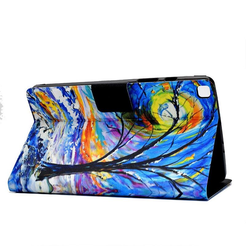 Flip Case Leren Samsung Galaxy Tab A7 Lite Boomkunst