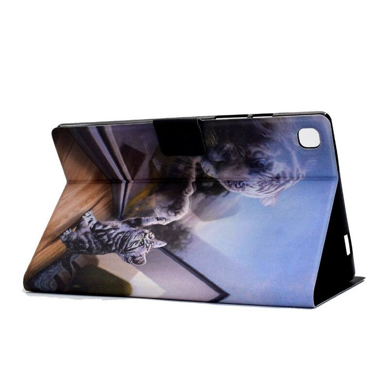 Flip Case Leren Samsung Galaxy Tab A7 Lite Kittendroom