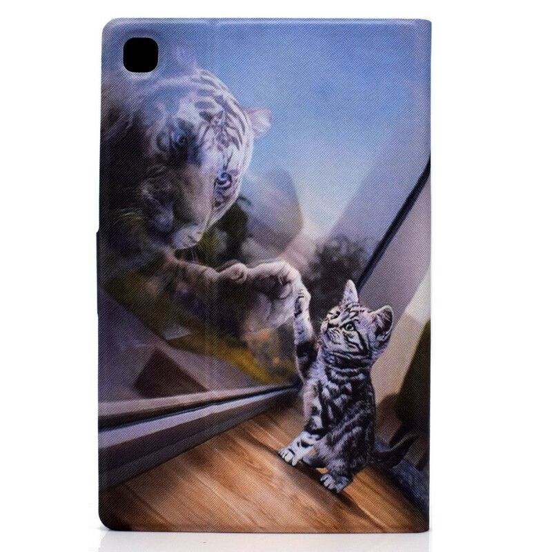 Flip Case Leren Samsung Galaxy Tab A7 Lite Kittendroom