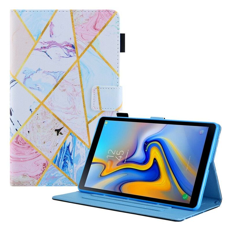 Flip Case Leren Samsung Galaxy Tab A7 Lite Marmer Invloed