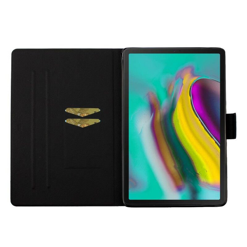 Flip Case Leren Samsung Galaxy Tab A7 Lite Tijgers