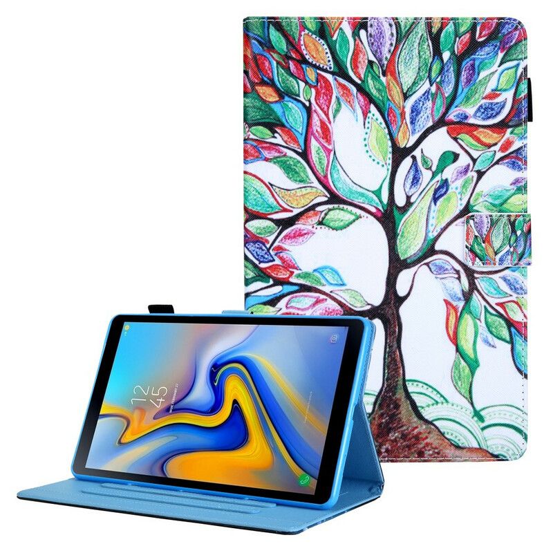 Flip Case Leren Samsung Galaxy Tab A7 Lite Veelkleurige Boom