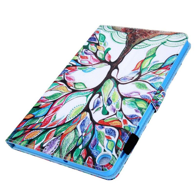 Flip Case Leren Samsung Galaxy Tab A7 Lite Veelkleurige Boom