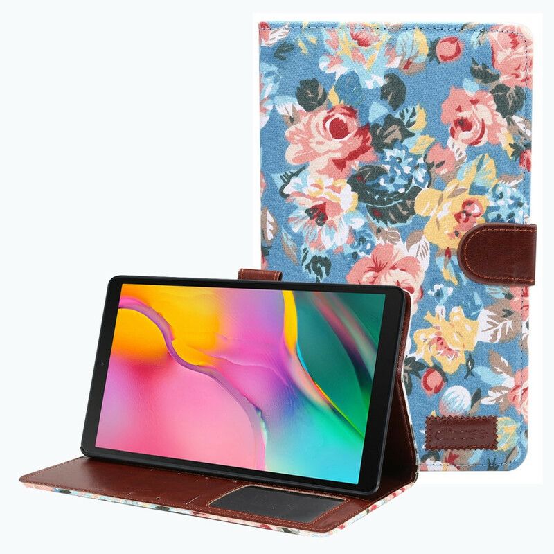 Flip Case Leren Samsung Galaxy Tab A7 Lite Vrijheidsbloemen